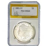 1881-CC Morgan Silver Dollar PGA MS64
