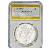 1883-O Morgan Silver Dollar PGA MS63