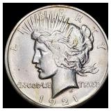 1921 Silver Peace Dollar CLOSELY UNCIRCULATED