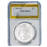 1899-O Morgan Silver Dollar PGA MS64+
