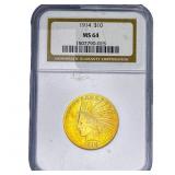 1914 $10 Gold Eagle NGC MS64