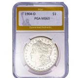 1904-O Morgan Silver Dollar PGA MS63