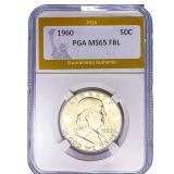 1960 Franklin Half Dollar PGA MS65 FBL