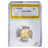 1938-D Buffalo Nickel PGA MS66