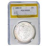 1883-O Morgan Silver Dollar PGA MS64