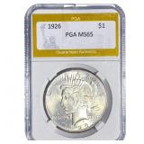 1926 Silver Peace Dollar PGA MS65