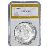 1883-O Morgan Silver Dollar PGA MS62