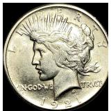 1921 HR Silver Peace Dollar UNCIRCULATED