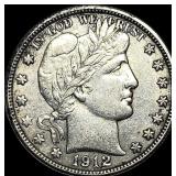 1912-D Silver Barber Half Dollar CLOSELY  UNCIRCU