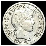 1903-S Silver Barber Dime NEARLY UNCIRCULATED