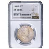 1949-D Franklin Half Dollar NGC MS66 FBL