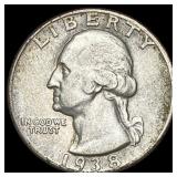 1938 Washington Silver Quarter CHOICE AU
