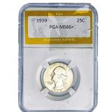 1939 Washington Silver Quarter PGA MS66+