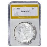 1886 Morgan Silver Dollar PGA MS63