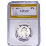 1932-S Washington Silver Quarter PGA MS63