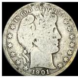 1901-S Silver Barber Half Dollar NICELY  CIRCULAT