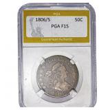 1806/5 Draped Bust Half Dollar PGA F15