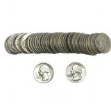 Roll of 40 Silver Washington 25C