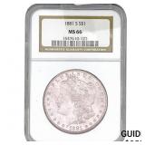 1881-S Morgan Silver Dollar NGC MS66