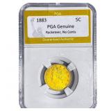 1883 No Cents Racketeer Nickel PGA Genuine