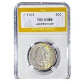 1893 Columbian Expo Half Dollar PGA MS66