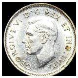 1943 Canada Silver 10 Cents CHOICE BU