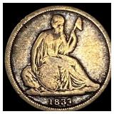 1837 Seated Liberty Dime No Stars NICELY  CIRCULA
