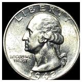 1942-S Silver Washington Quarter UNCIRCULATED