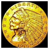 1915 Indian Head $2.5 Gold Quarter Eagle CLOSELY U