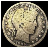 1896-O Silver Barber Half Dollar NICELY CIRCULATED