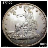 1877-CC Silver Trade Dollar CHOICE AU