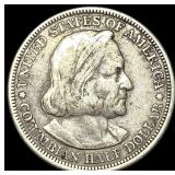 1893 Silver Columbian Expo Half Dollar NEARLY  UN
