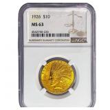 1926 $10 Gold Eagle NGC MS63