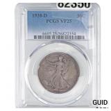 1938-D Walking Liberty Half Dollar PCGS VF25