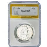 1963 Franklin Half Dollar PGA MS65
