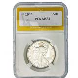 1944 Walking Liberty Half Dollar PGA MS64