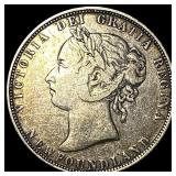 1898 Newfoundland Silver 50 Cents NEARLY UNCIRCULA