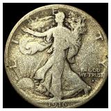 1916-D Silver Walking Liberty Half Dollar NICELY C