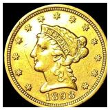 1898 Liberty Head Gold Quarter Eagle $2.50 CLOSELY