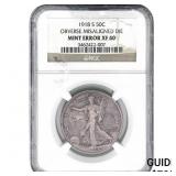 1918-S Walking Liberty Half Dollar   Mint Error