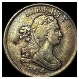 1804 Copper Half Cent NEARLY UNCIRCULATED
