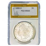 1888-O Morgan Silver Dollar PGA MS65