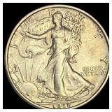 1918-D Silver Walking Liberty Half Dollar  CLOSEL