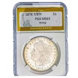 1878 7/8TF Morgan Silver Dollar PGA MS63 Strong