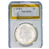 1878-S Morgan Silver Dollar PGA MS65