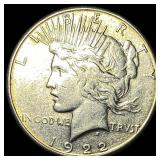1922-S Silver Peace Dollar CLOSELY UNCIRCULATED