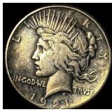 1921 Silver Peace Dollar ABOUT UNCIRCULATED