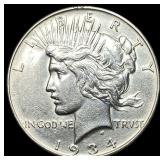 1934-D Silver Peace Dollar CLOSELY  UNCIRCULATED