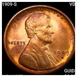 1909-S VDB Wheat Cent CHOICE BU RD