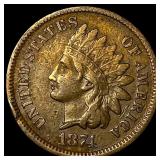 1874 Indian Head Cent HIGH GRADE